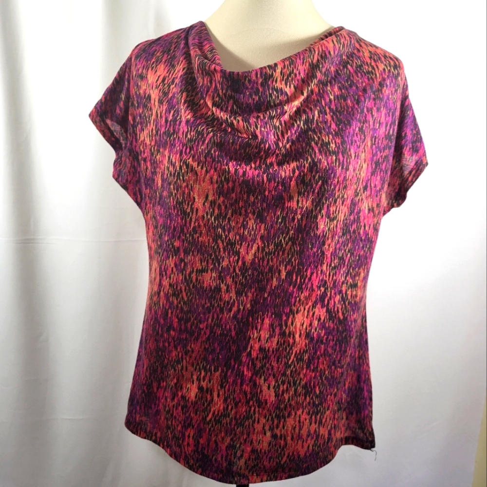Kenneth Cole purple and black tunic   women's M  #1064